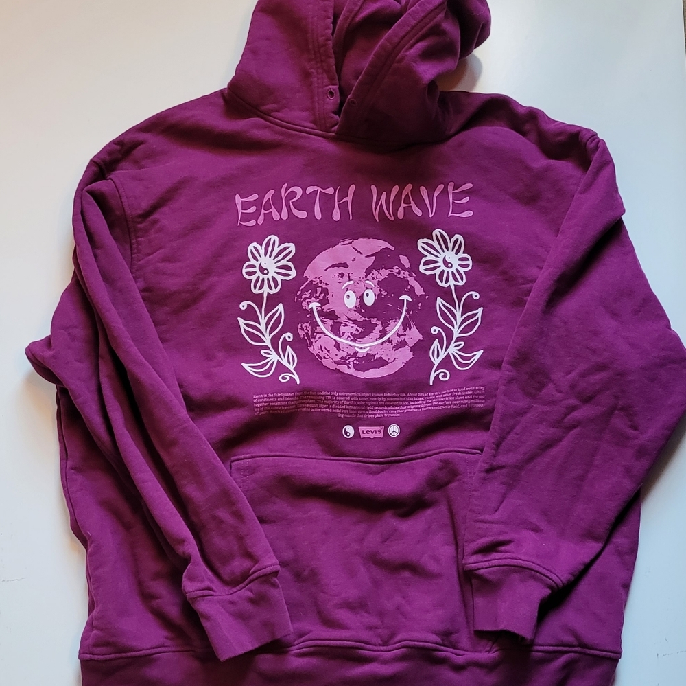 Levi's "earth wave" pullover hoodie men's  XL